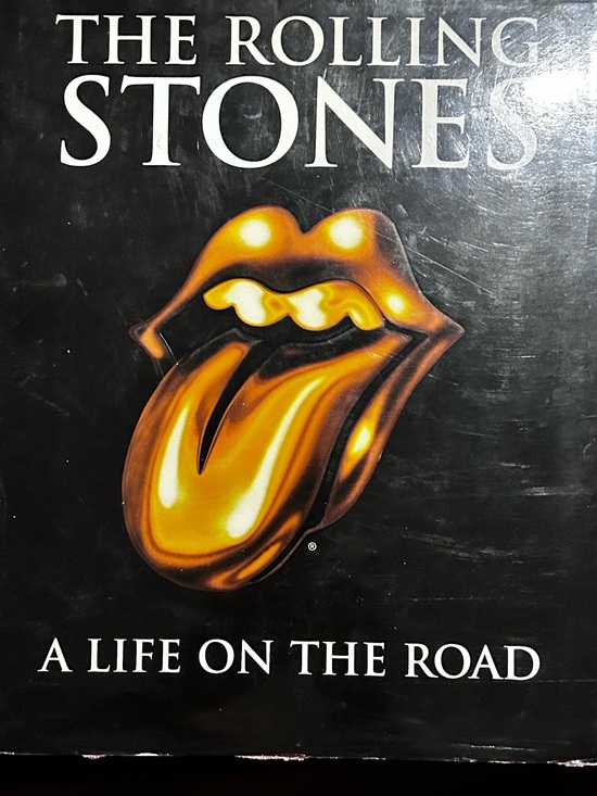 the Rolling Stones Other - the Rolling Stones Black Hardcover with Metallic Gold Tongue Artwork